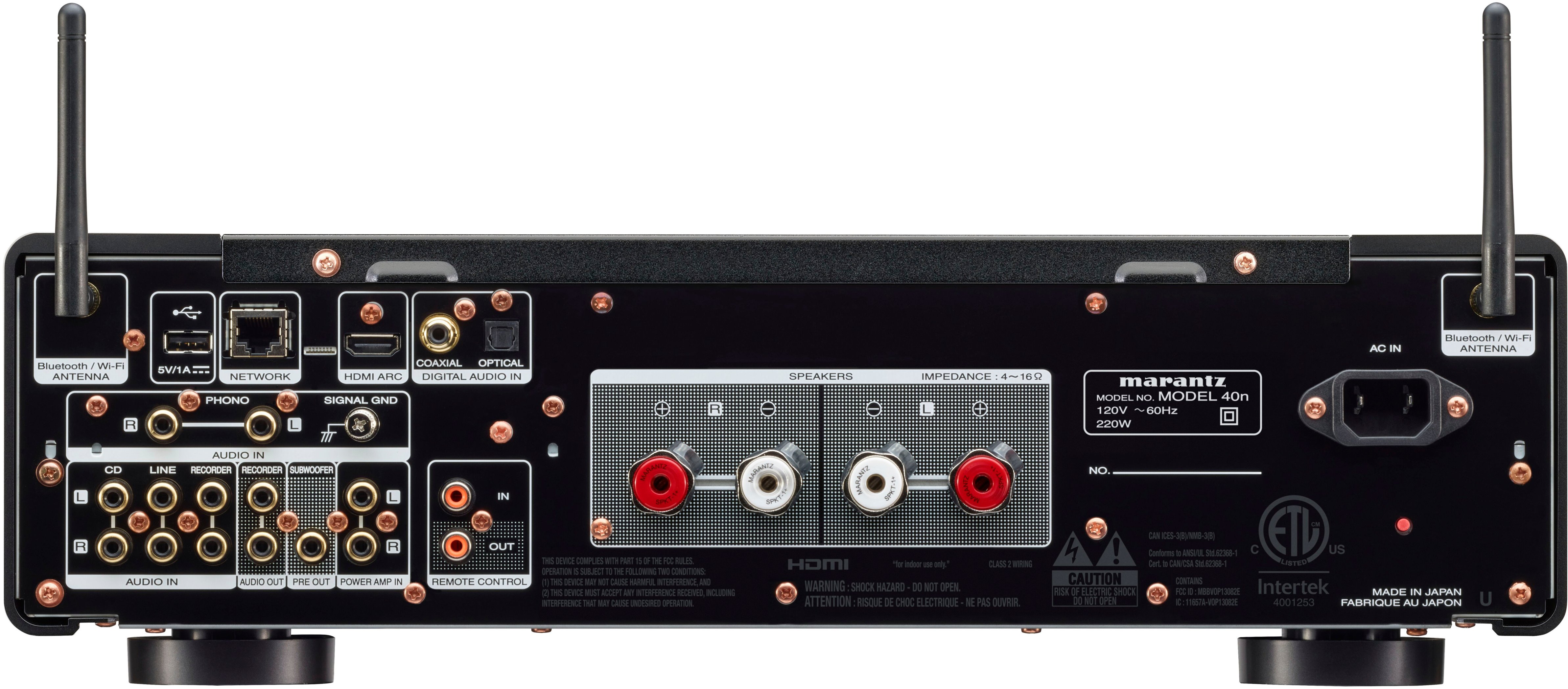 Back View: Marantz - Model 40n Stereo Integrated Amplifier - Black