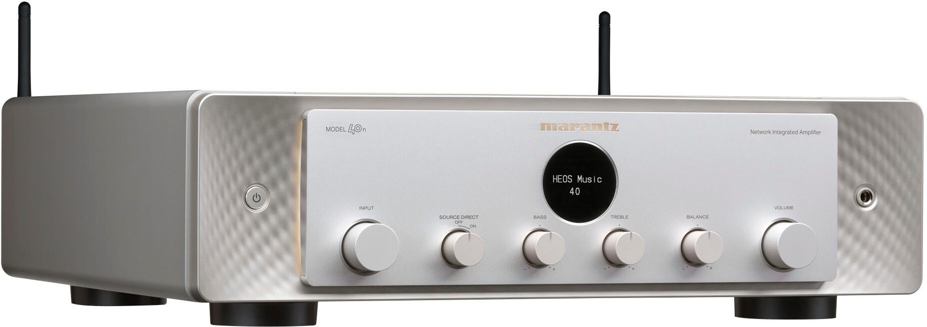 Left View: Marantz - Model 40n Stereo Integrated Amplifier - Silver Gold