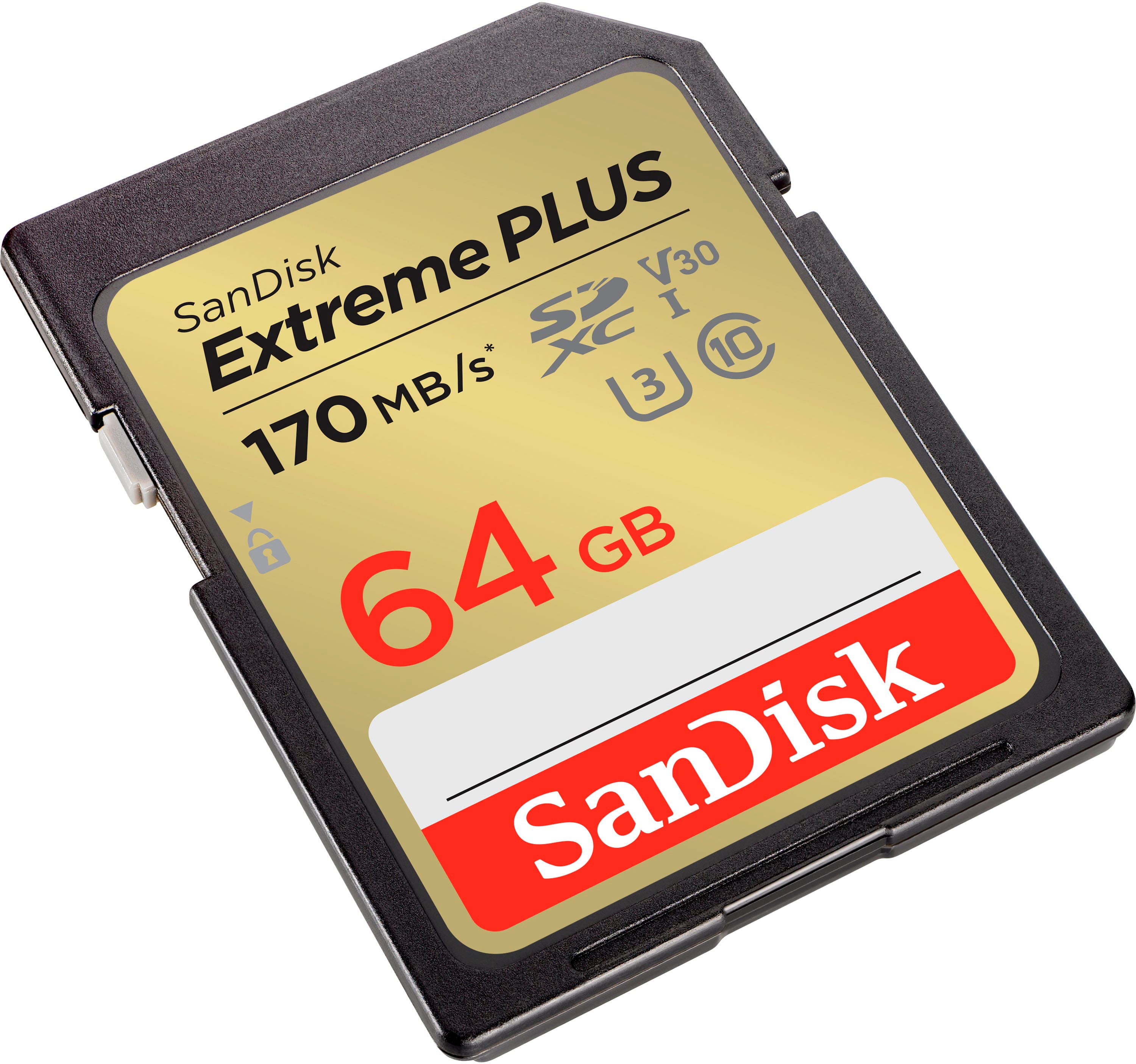 PLUS V30 SanDisk Extreme SD I XC 10 MB/s* 3 170 MB 64 GB SanDisk