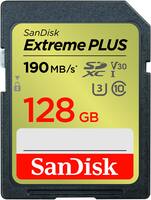 SANDISK - Extreme PLUS 128GB SDXC UHS-I Memory Card - Front_Zoom