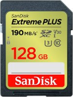 SanDisk - Extreme PLUS 128GB SDXC UHS-I Memory Card - Front_Zoom