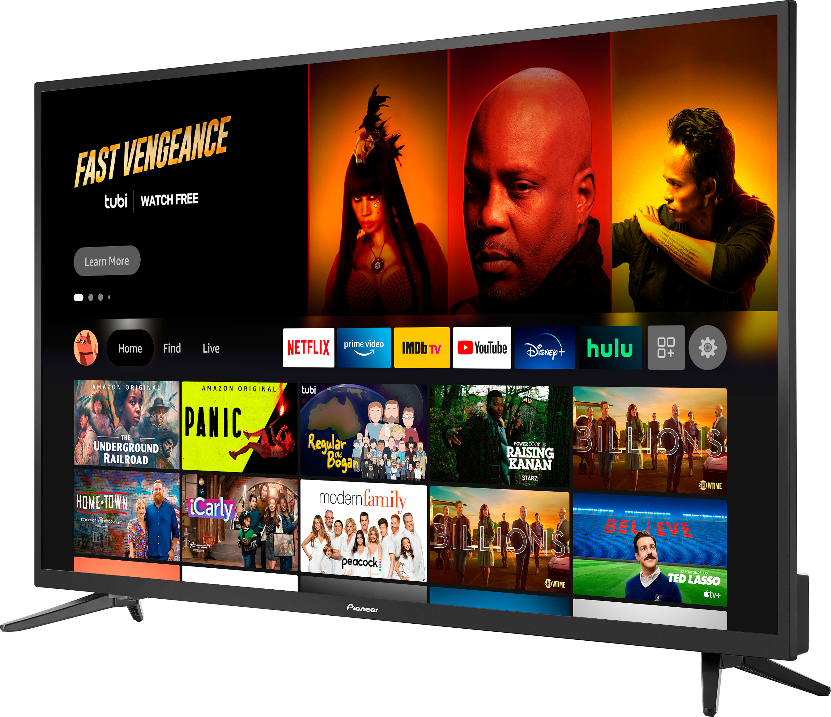 Left View: Pioneer - 43" Class LED Full HD Smart Fire TV