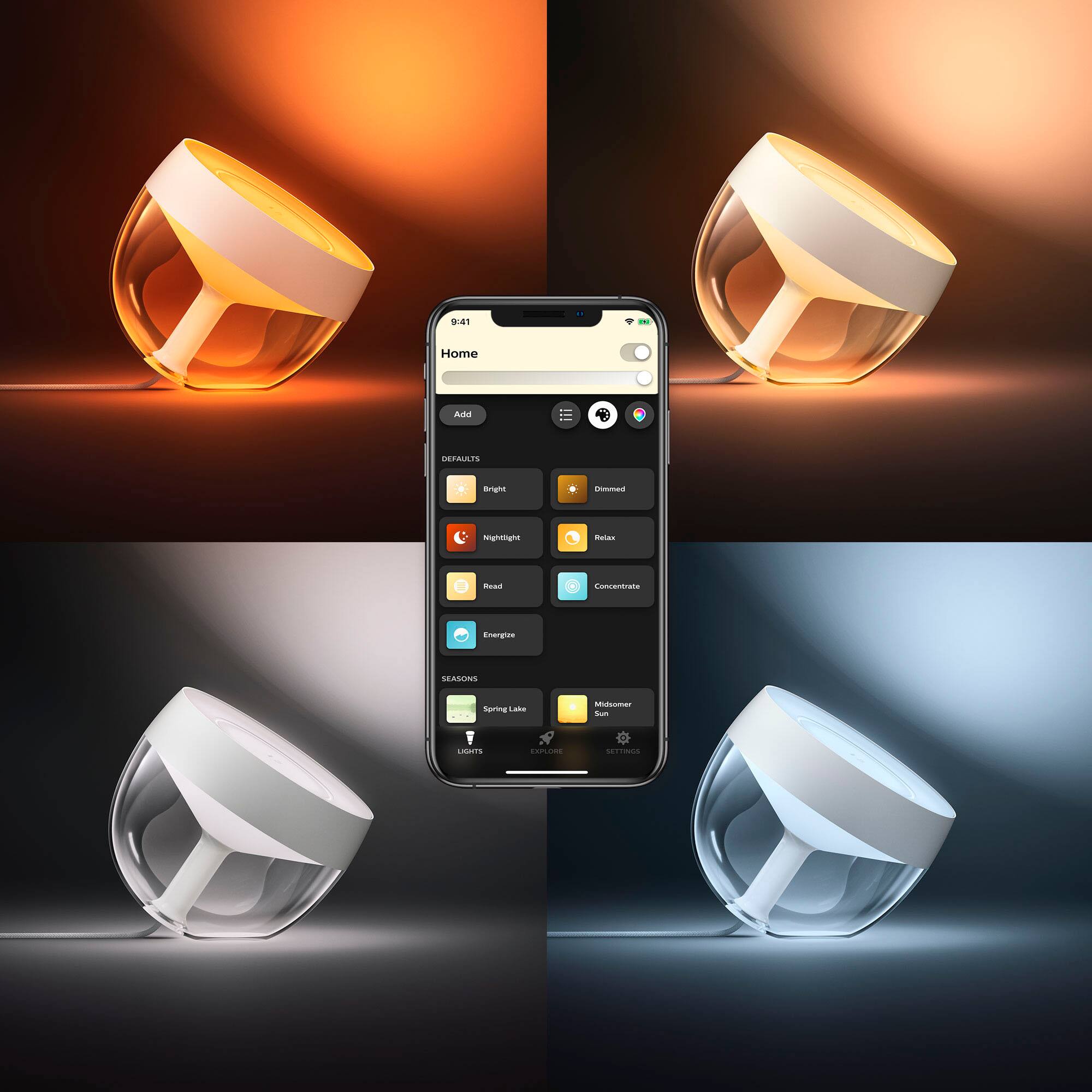 Alt View 15. Philips - Hue Iris Limited Edition Table Lamp - Gold.