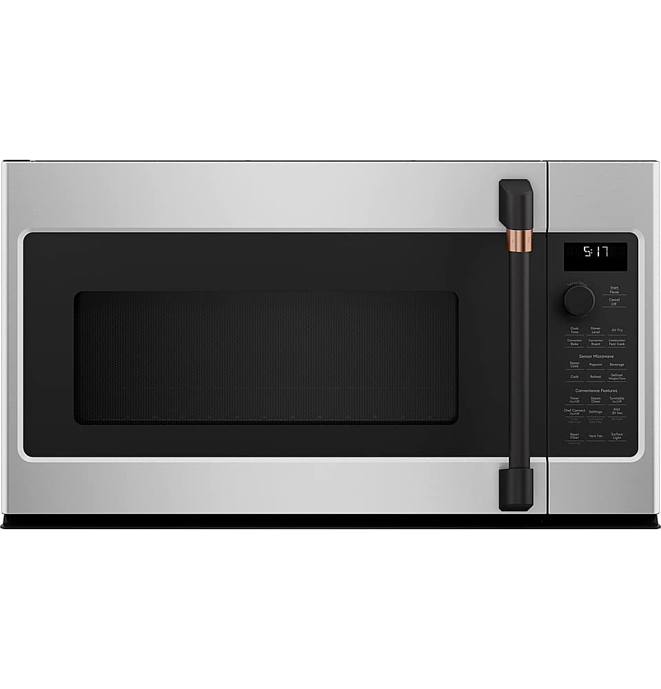 Alt View 40. Café - 1.7 Cu. Ft. Convection Over-the-Range Microwave with Air Fry - Stainless Steel.