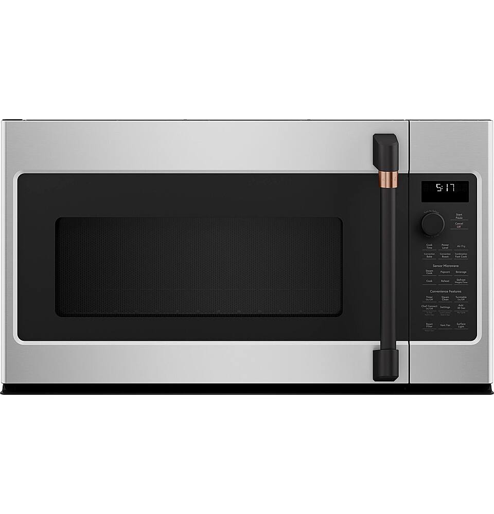 Alt View 40. Café - 1.7 Cu. Ft. Convection Over-the-Range Microwave with Air Fry - Stainless Steel.