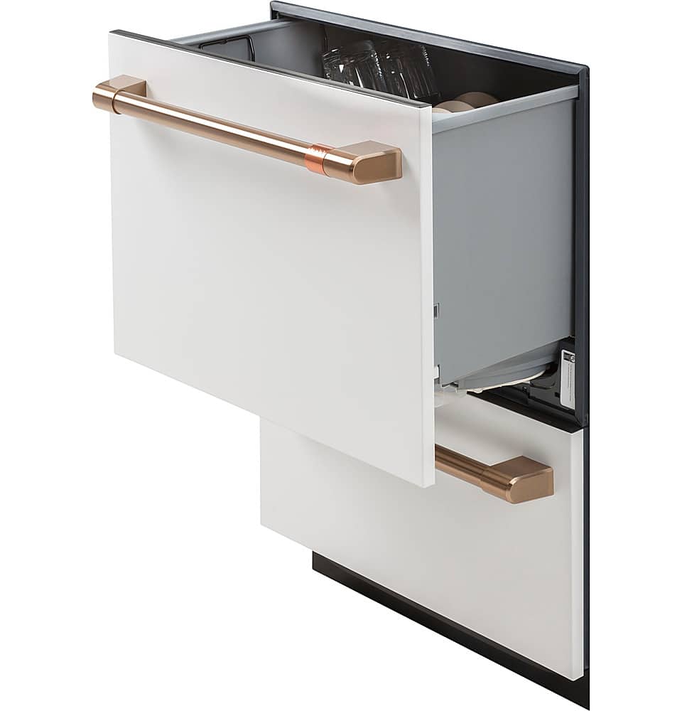 Alt View 12. Café - 24" Top Control Built-In Double Drawer Dishwasher, Customizable - Matte White.