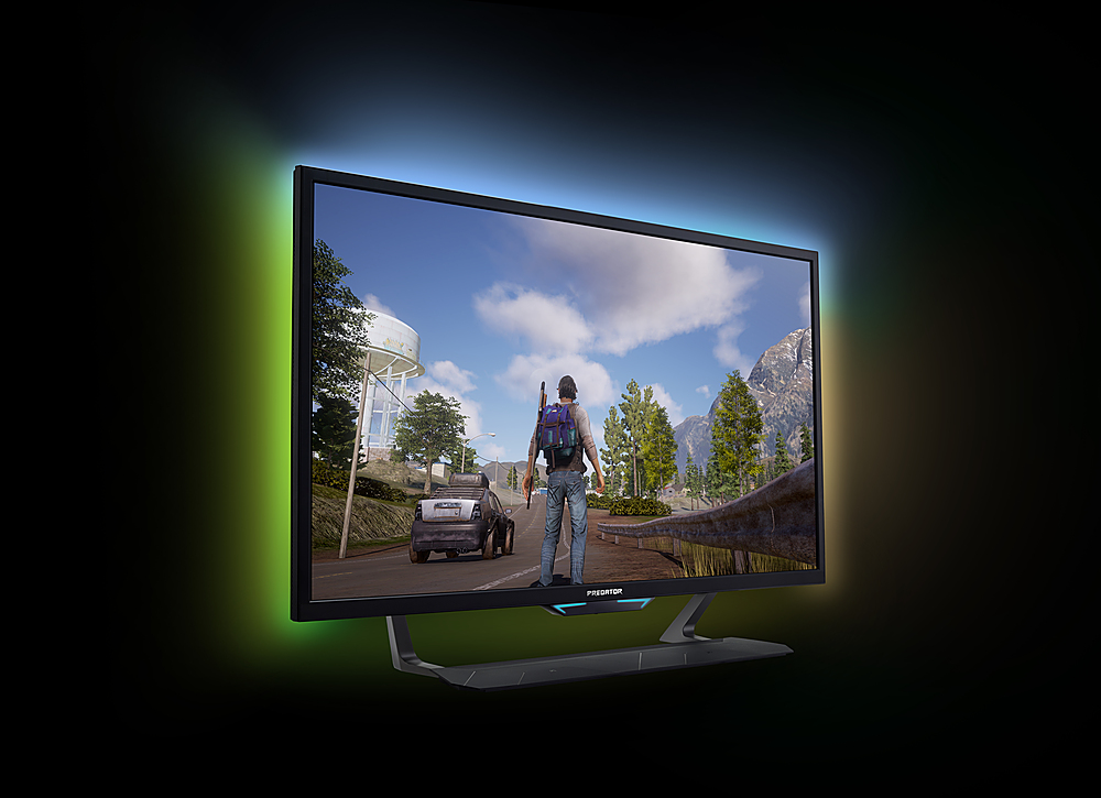 Angle View: Acer Predator CG437K Sbmiipuzx 42.5 4K LED UHD-NVIDIA GSYNC Compatible Gaming Monitor- 144Hz,1ms VRB- 2 x HDMI 2.1