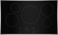 JennAir - 36" Lustre Built-In Electric Cooktop with Auto Sensor Cooking - Black - Front_Zoom