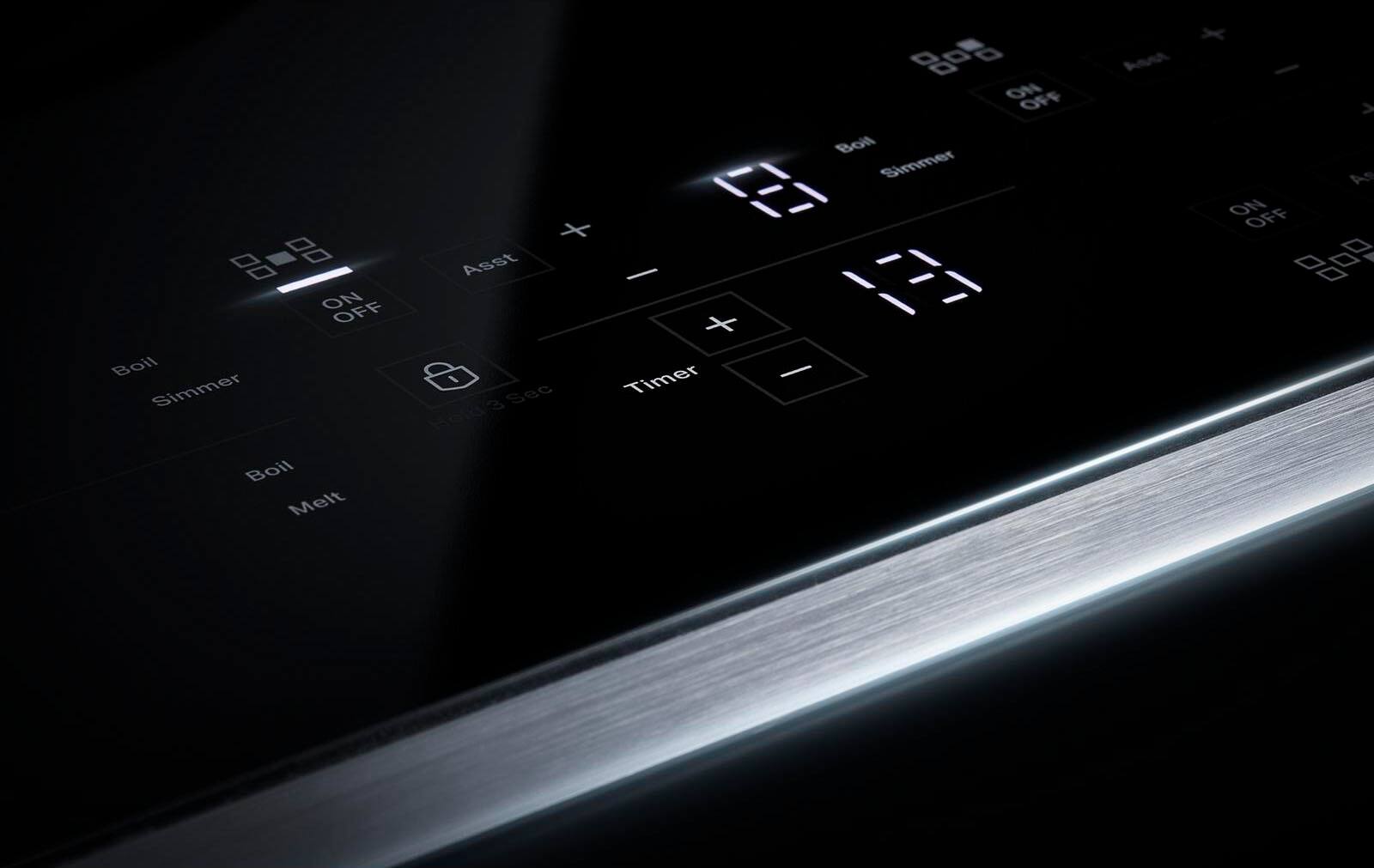 Alt View 14. JennAir - 36" Lustre Built-In Electric Cooktop with Auto Sensor Cooking - Black.