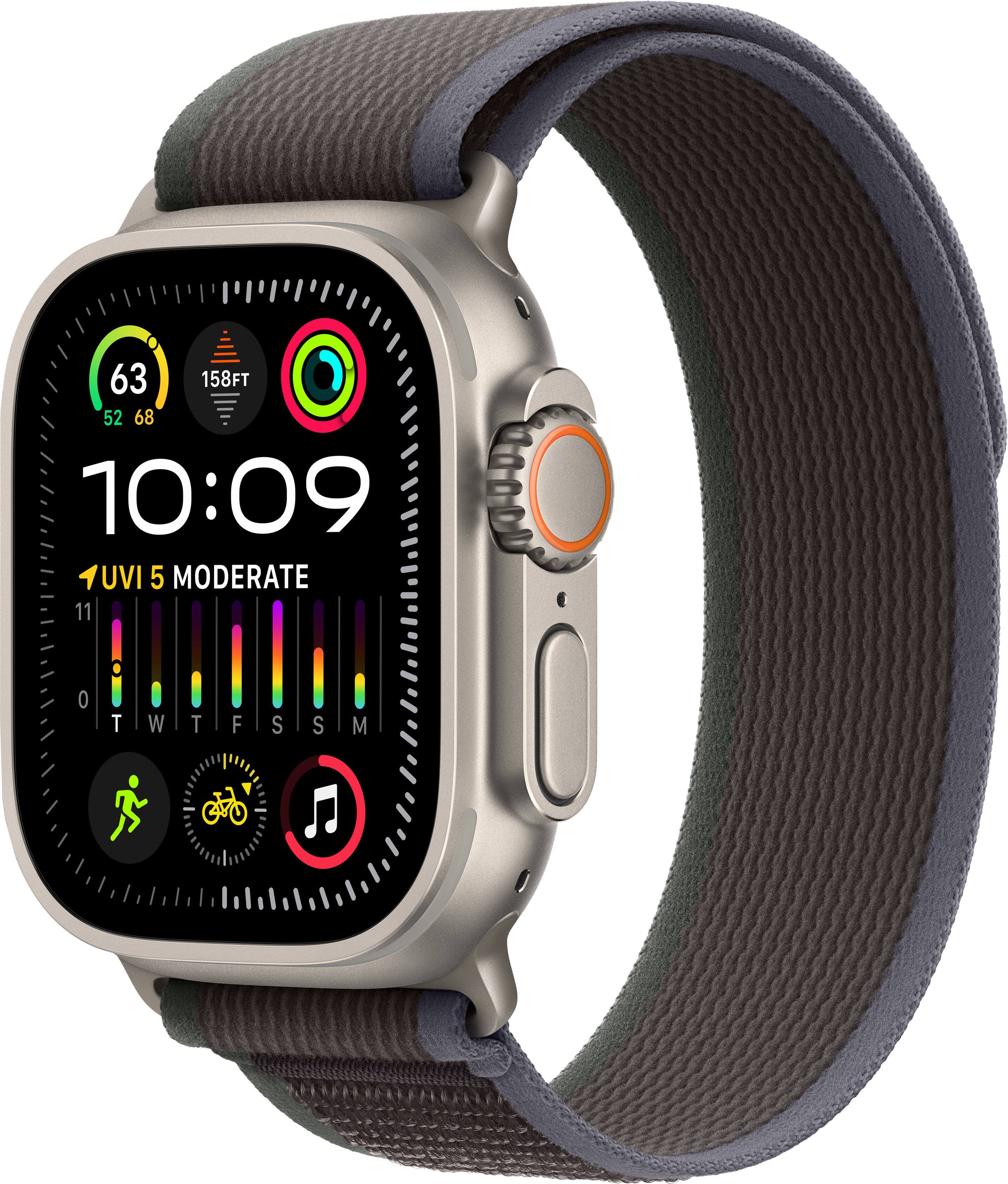 Alt View 11. Apple - 49mm Blue/Black Trail Loop - M/L - Black/Blue.