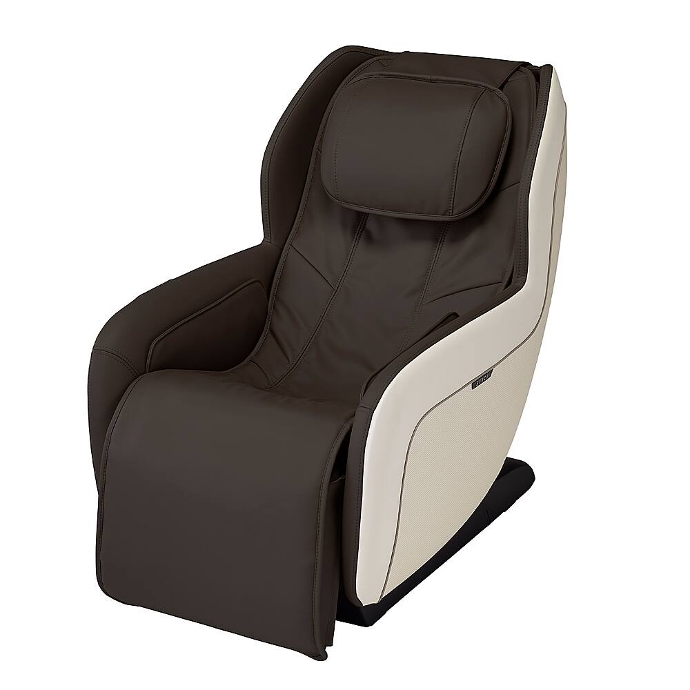 Left View: Synca Wellness - CirC+ Zero Gravity SLTrack Massage Chair - Brown