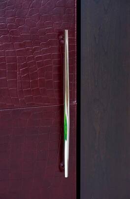 JennAir - Leather Refrigerator Panel - Gray