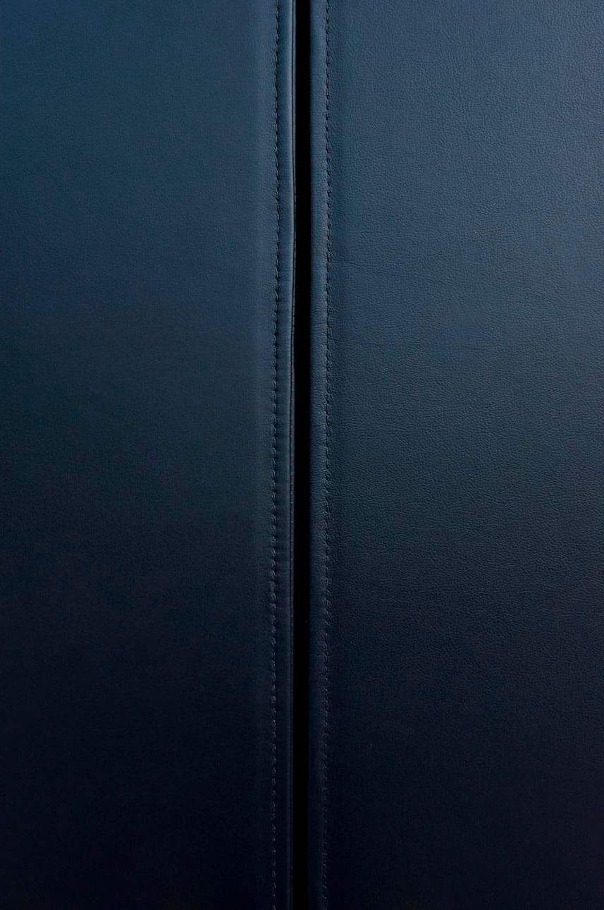 Front. JennAir - Leather Refrigerator Panel - Gray.