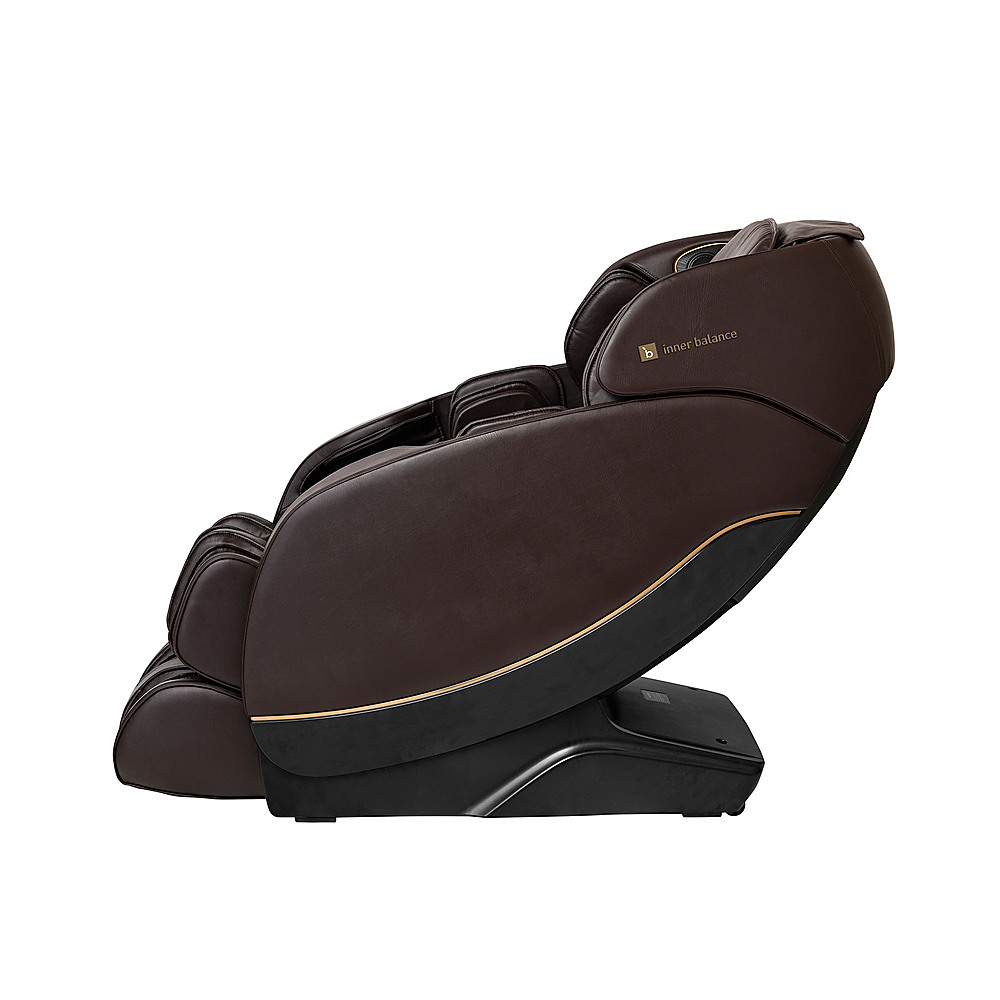 Left View: Inner Balance Wellness - Jin 2.0 Heated SL Track Massage Chair - Brown