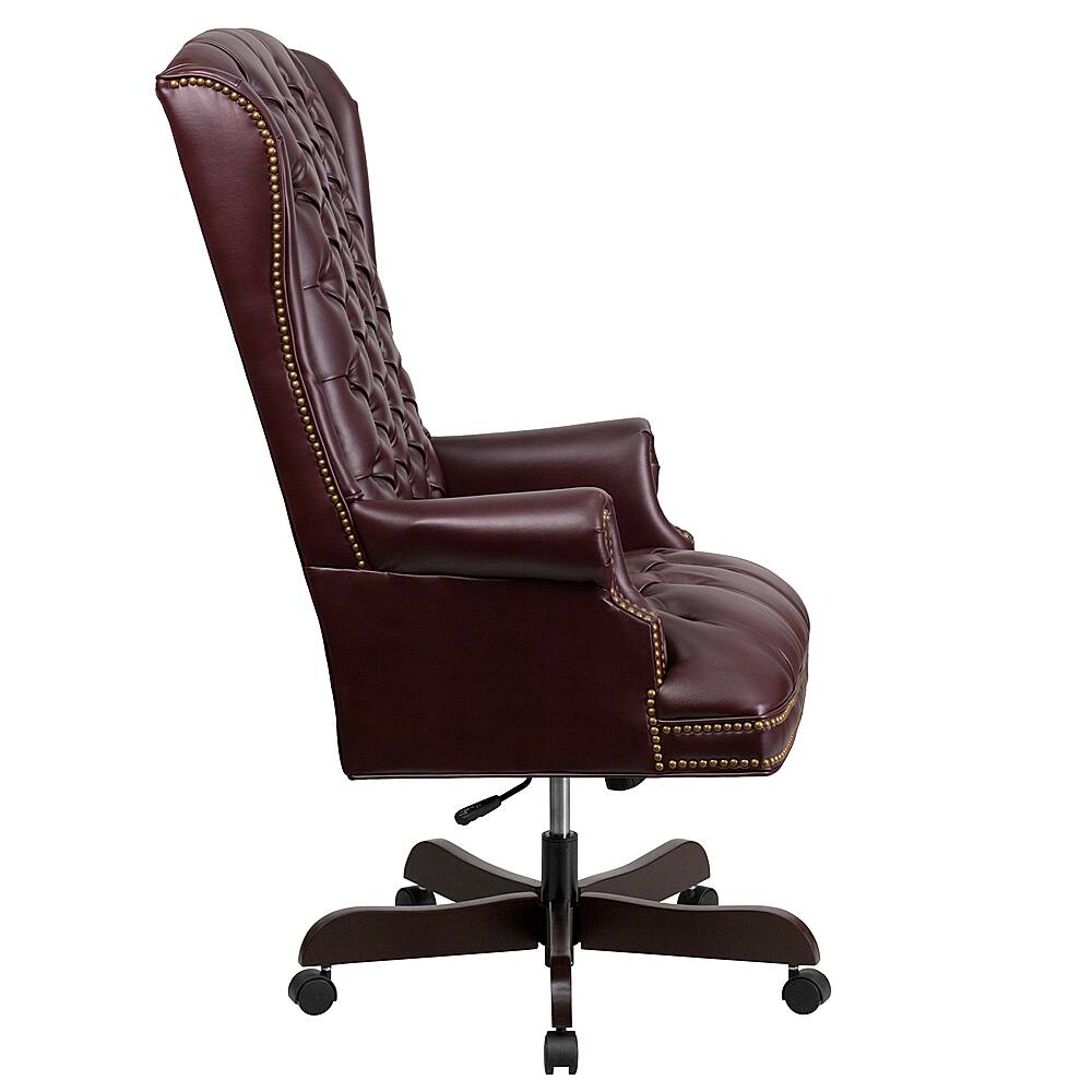 Alt View 13. Alamont Home - Turner Traditional Leather/Faux Leather Executive Swivel Office Chair - Burgundy.