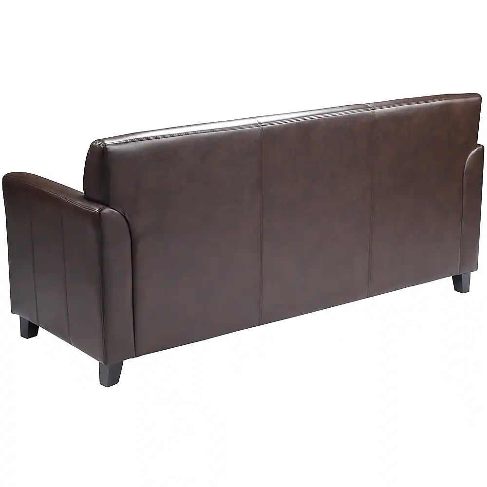 Alt View 2. Alamont Home - Hercules Diplomat Contemporary 3-seat Leather/Faux Leather Reception Sofa - Brown.