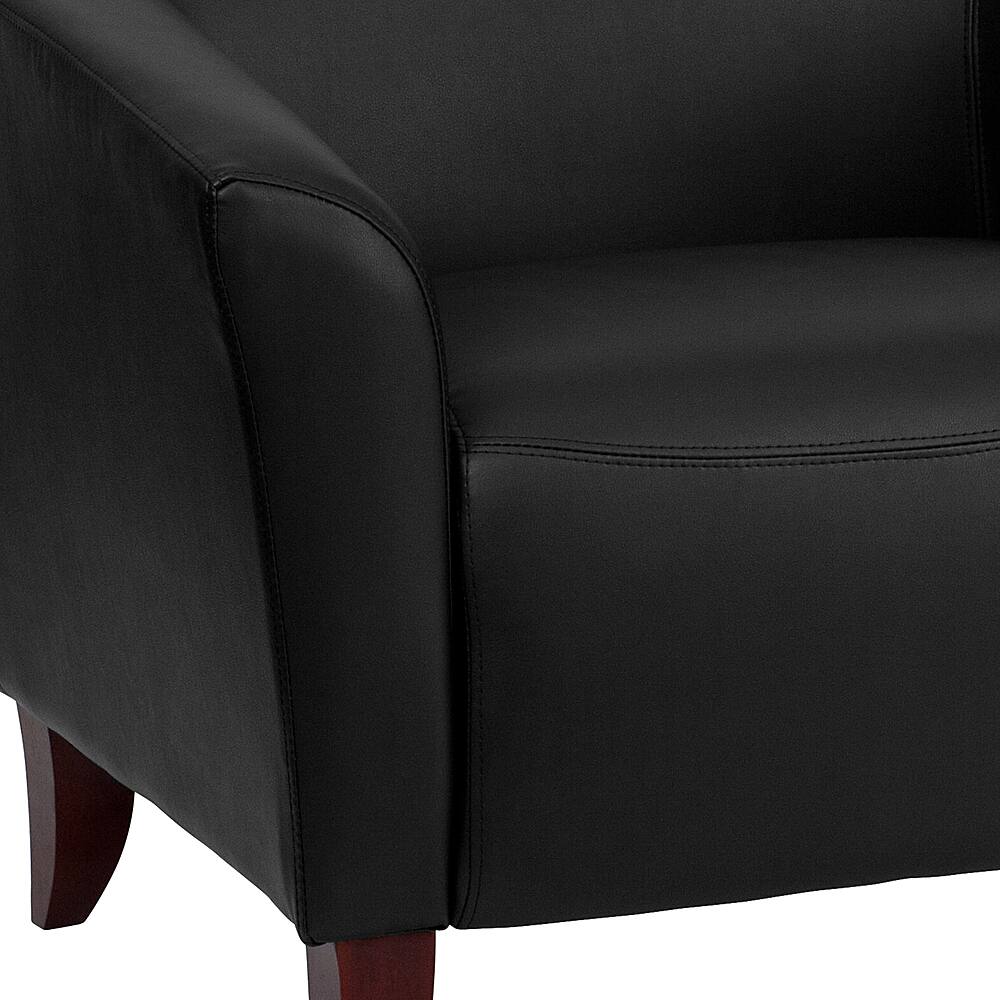 Alt View 12. Alamont Home - Hercules Imperial Contemporary 3-seat Leather/Faux Leather Reception Sofa - Black.