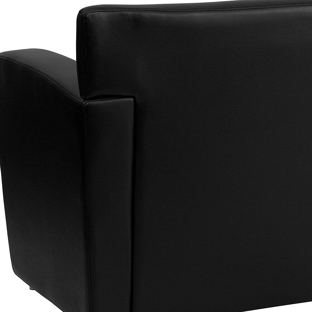 Alt View 11. Alamont Home - Hercules Majesty Contemporary 3-seat Leather/Faux Leather Reception Sofa - Black.
