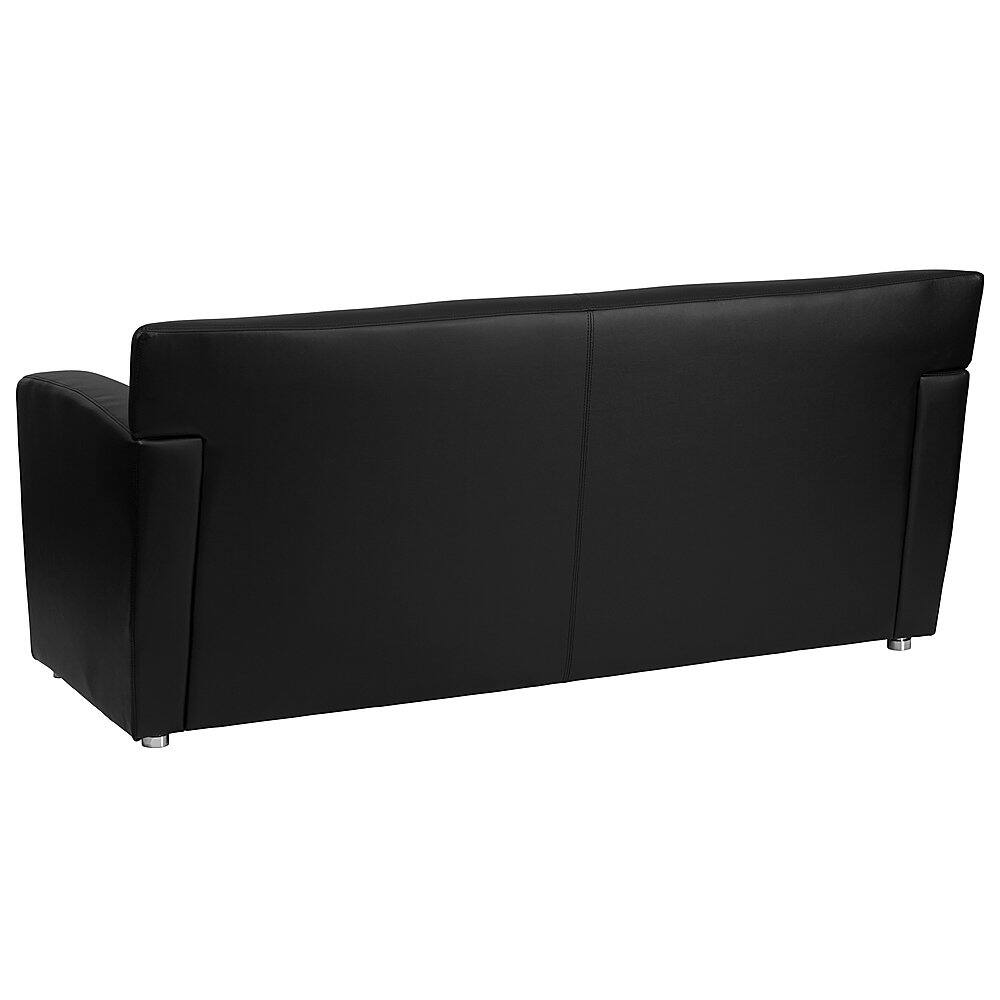 Alt View 3. Alamont Home - Hercules Majesty Contemporary 3-seat Leather/Faux Leather Reception Sofa - Black.