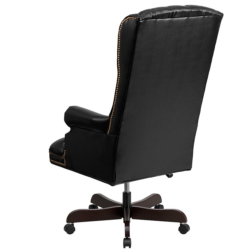 Alt View 12. Alamont Home - Turner Traditional Leather/Faux Leather Executive Swivel Office Chair - Black.