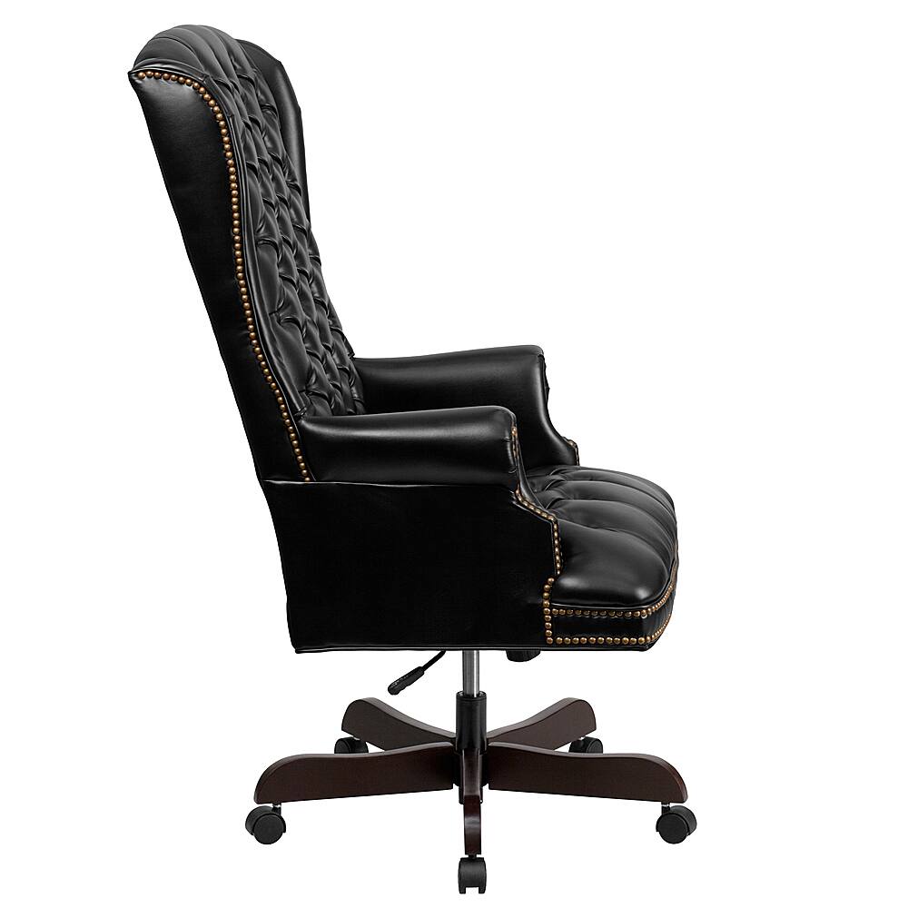 Alt View 13. Alamont Home - Turner Traditional Leather/Faux Leather Executive Swivel Office Chair - Black.