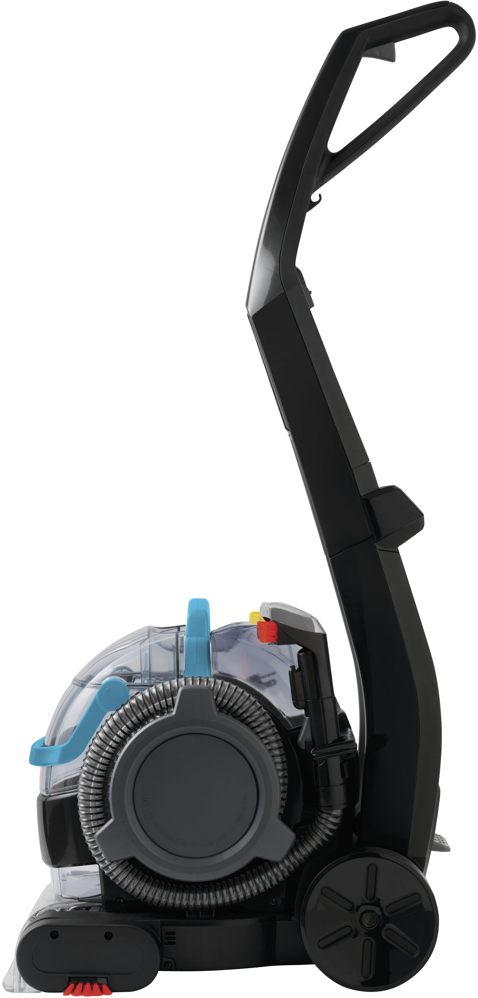 Left View: BISSELL - ProHeat 2X Lift-Off  Upright Deep Cleaner - Titanium and Teal