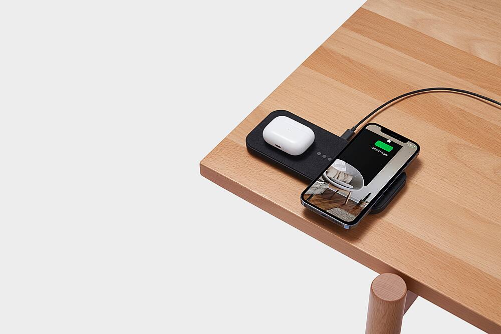 Alt View 11. Courant - Essentials CATCH:2 20W Qi-Certified Multi-Device Wireless Charger for iPhone and Android - Charcoal.