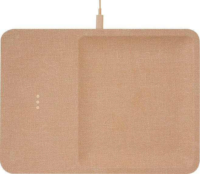 Front. Courant - Essentials CATCH:3 10W Qi-Certified Wireless Charger with Accessory Tray - Camel.