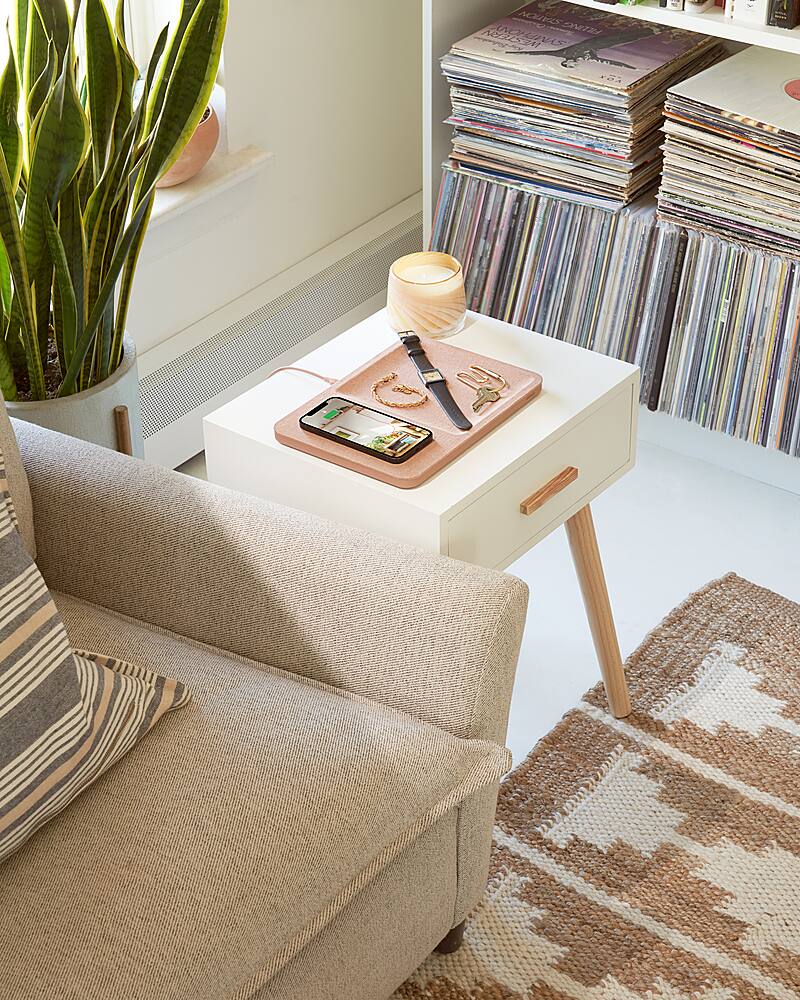 Alt View 13. Courant - Essentials CATCH:3 10W Qi-Certified Wireless Charger with Accessory Tray - Camel.