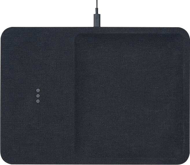 Front. Courant - Essentials CATCH:3 10W Qi-Certified Wireless Charger with Accessory Tray - Charcoal.