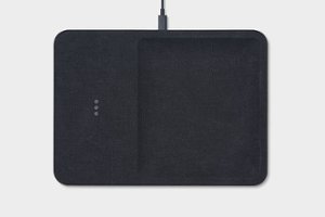Courant - Essentials CATCH:3 10W Qi-Certified Wireless Charger with Accessory Tray - Charcoal - Front_Zoom