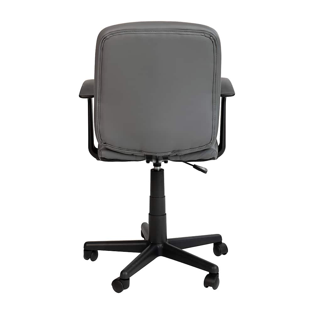 Alt View 14. Alamont Home - Clayton Modern Vinyl Swivel Office Chair with Arms - Gray.