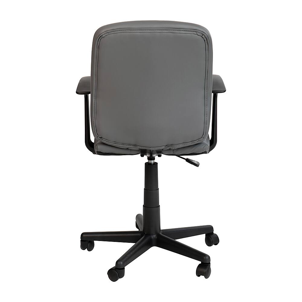 Alt View 14. Alamont Home - Clayton Modern Vinyl Swivel Office Chair with Arms - Gray.