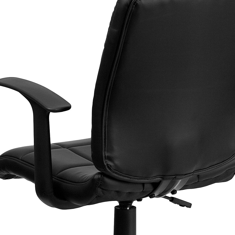 Alt View 15. Alamont Home - Clayton Modern Vinyl Swivel Office Chair with Arms - Black.
