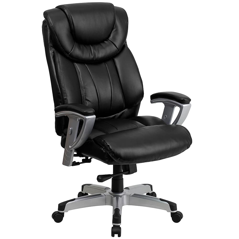 Alamont Home - Hercules Big & Tall 400 lb. Rated High Back Office Chair - Black LeatherSoft - Front_Zoom