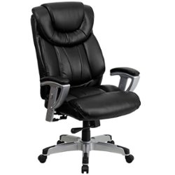 Flash Furniture - Hercules Big & Tall 400 lb. Rated High Back Office Chair - Black LeatherSoft - Front_Zoom