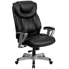 Alamont Home - Hercules Big & Tall 400 lb. Rated High Back Office Chair - Black LeatherSoft