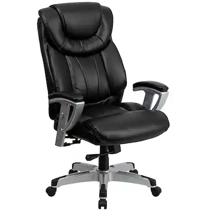 Front. Alamont Home - Hercules Big & Tall 400 lb. Rated High Back Black LeatherSoft Office Chair - Black LeatherSoft.