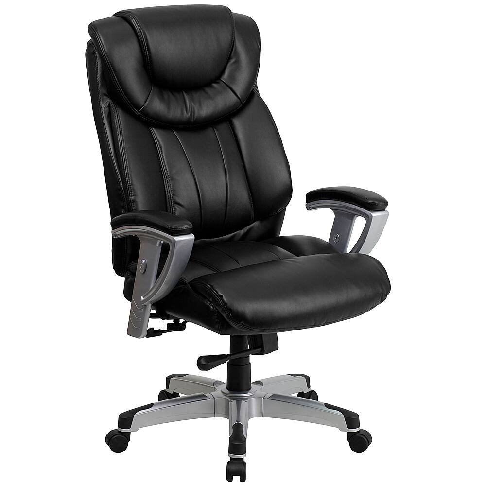 Front. Alamont Home - Hercules Big & Tall 400 lb. Rated High Back Black LeatherSoft Office Chair - Black LeatherSoft.