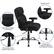 Alt View 40. Alamont Home - Hercules Contemporary Fabric Big & Tall Swivel Mid-Back Office Chair - Black Fabric.