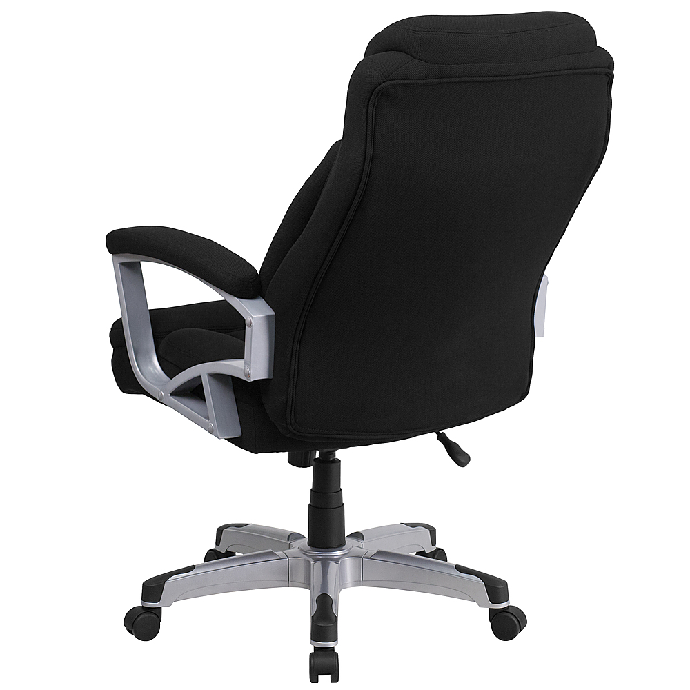 Flash Furniture - HERCULES Series Big & Tall 500 lb. Rated Executive Swivel  Ergonomic Office Chair with Arms - Black Fabric