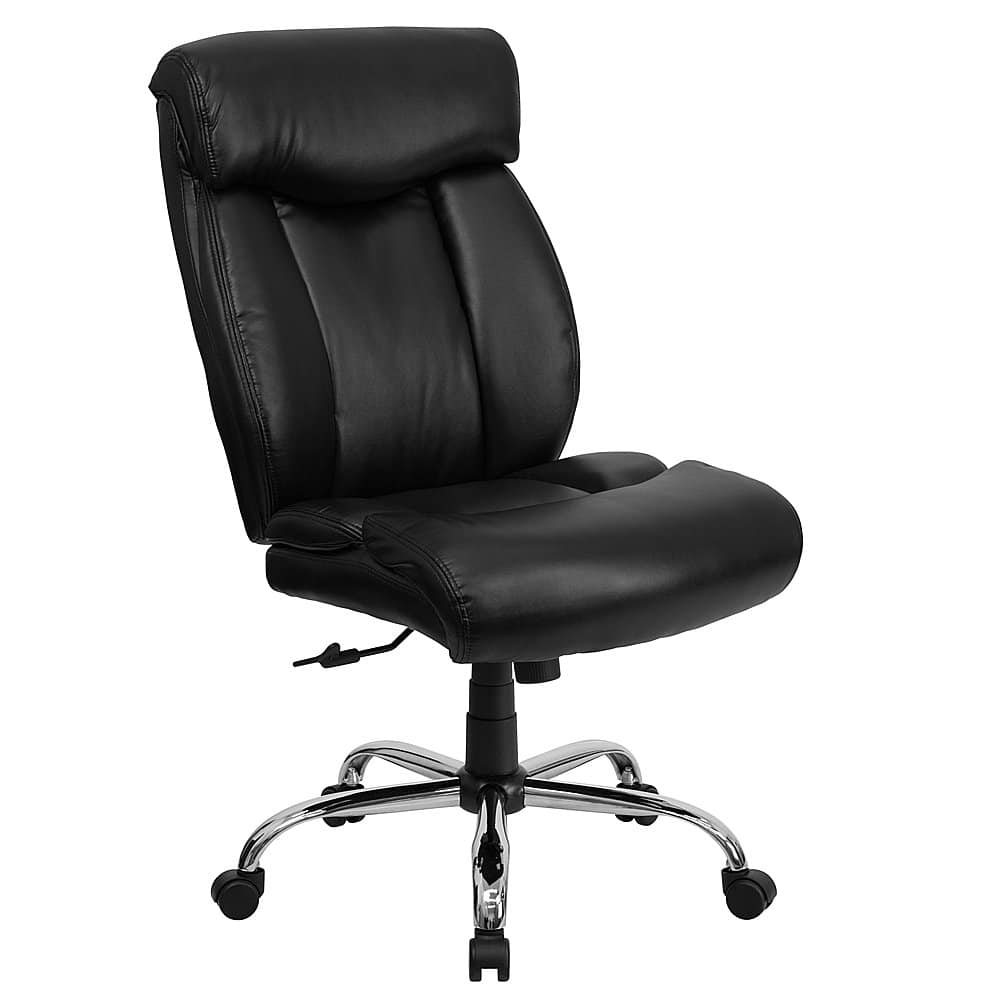 Alamont Home - Hercules Big & Tall 400 lb. Rated High Back Executive Office Chair - Black LeatherSoft - Front_Zoom