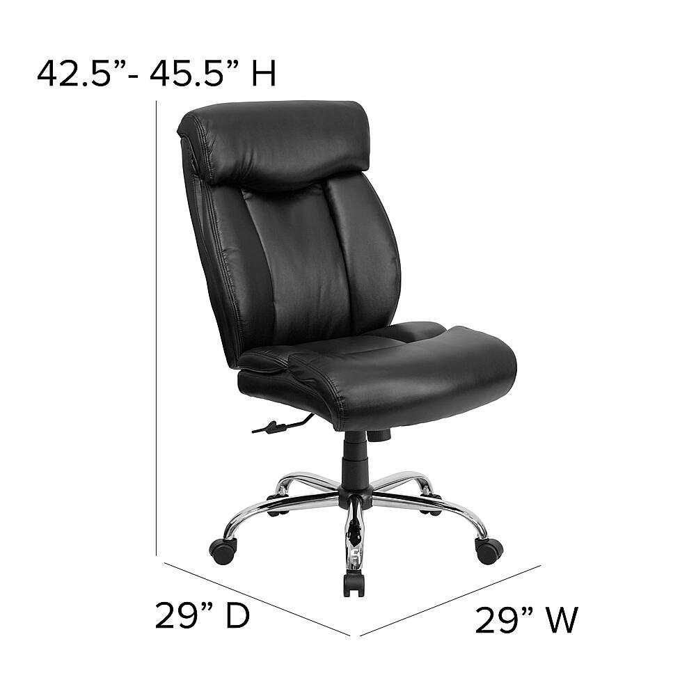 Alt View 13. Alamont Home - Hercules Big & Tall 400 lb. Rated High Back Black LeatherSoft Executive Office Chair - Black LeatherSoft.
