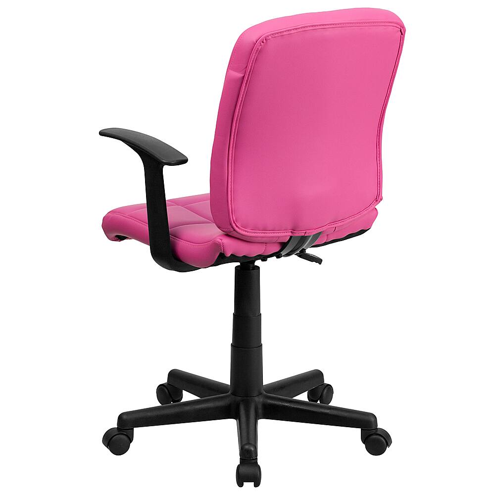 Alt View 14. Alamont Home - Clayton Modern Vinyl Swivel Office Chair with Arms - Pink.