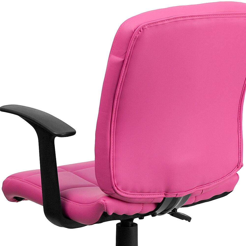 Alt View 15. Alamont Home - Clayton Modern Vinyl Swivel Office Chair with Arms - Pink.