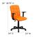 Alt View 13. Alamont Home - Clayton Modern Vinyl Swivel Office Chair with Arms - Orange.
