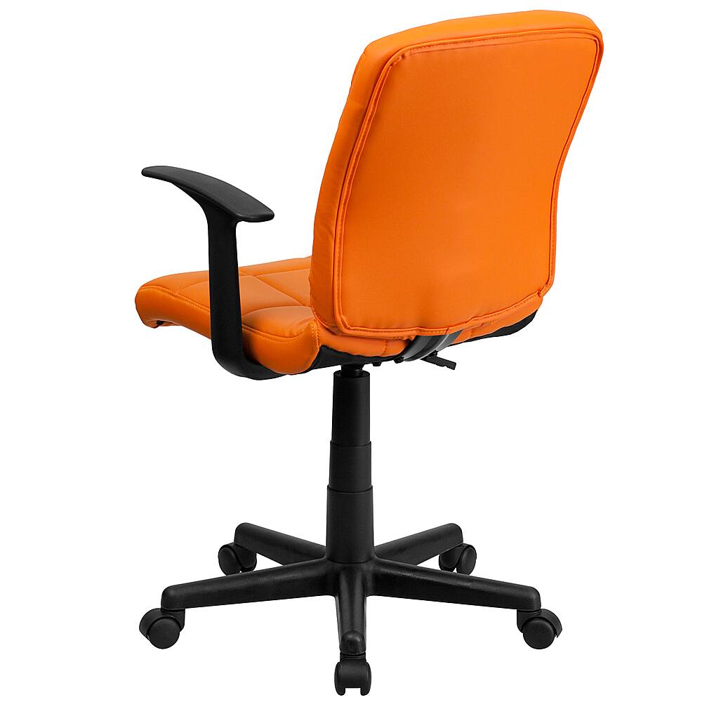 Alt View 14. Alamont Home - Clayton Modern Vinyl Swivel Office Chair with Arms - Orange.