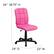 Alt View 13. Alamont Home - Clayton Modern Vinyl Swivel Office Chair - Pink.