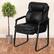 Alt View 12. Alamont Home - Isla Contemporary Leather/Faux Leather Side Chair - Upholstered - Black LeatherSoft.
