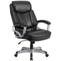 Alamont Home - Hercules Big & Tall 500 lb. Rated Executive Ergonomic Office Chair - Black LeatherSoft - Front_Zoom